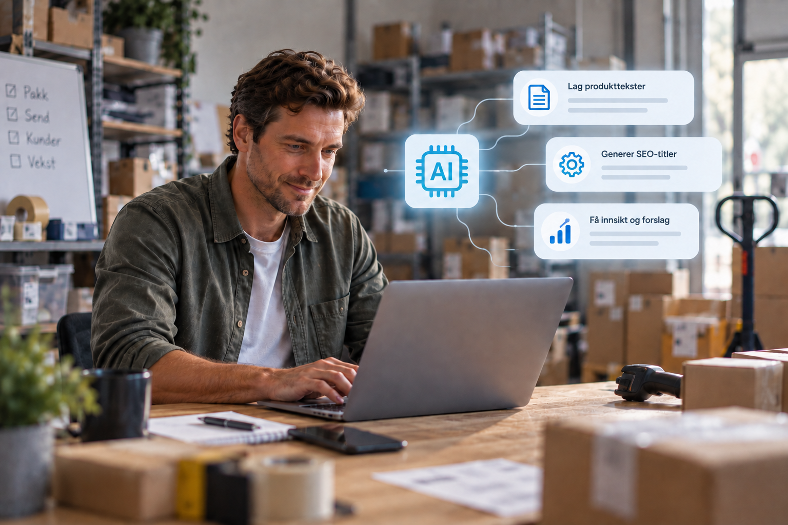 AI som hjelper med produkter og nettbutikkinnhold